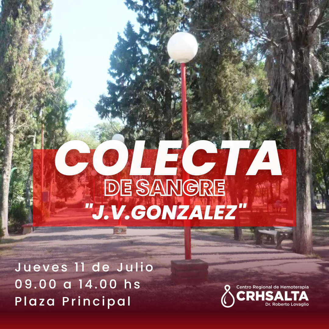 Colecta de sangre en Joaquín V. González