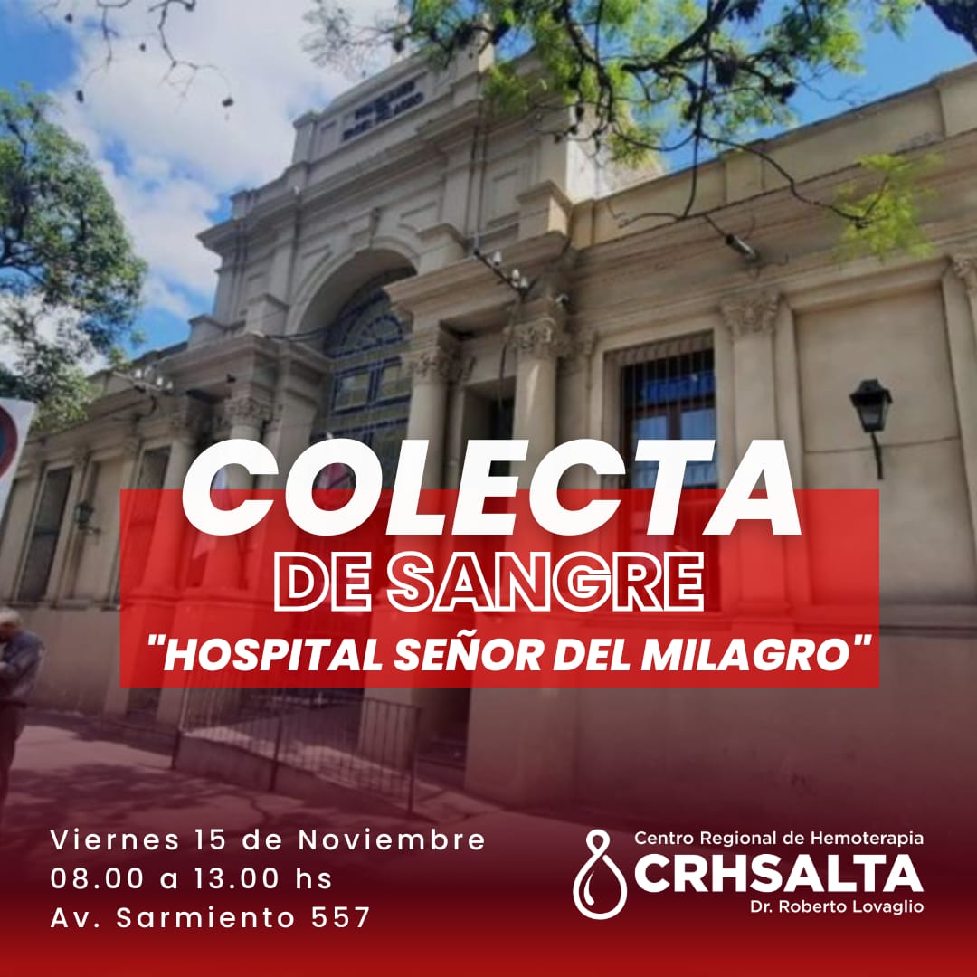 Colecta de sangre Hospital Sr. del Milagro