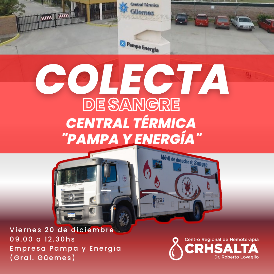 Colecta de sangre en Pampa Energía