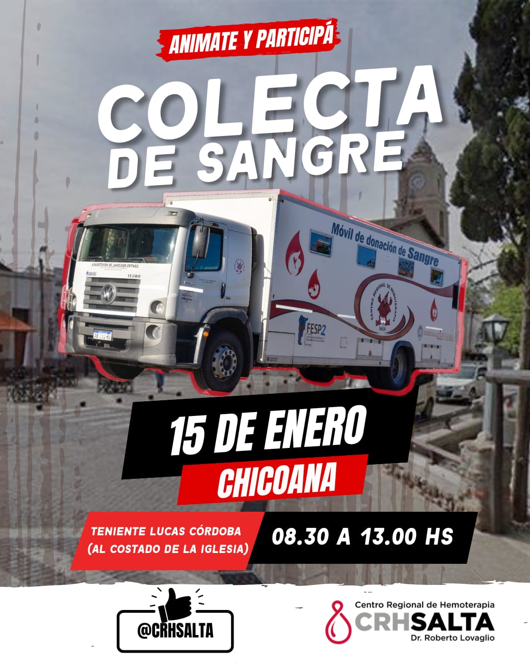 Colecta de sangre en Chicoana