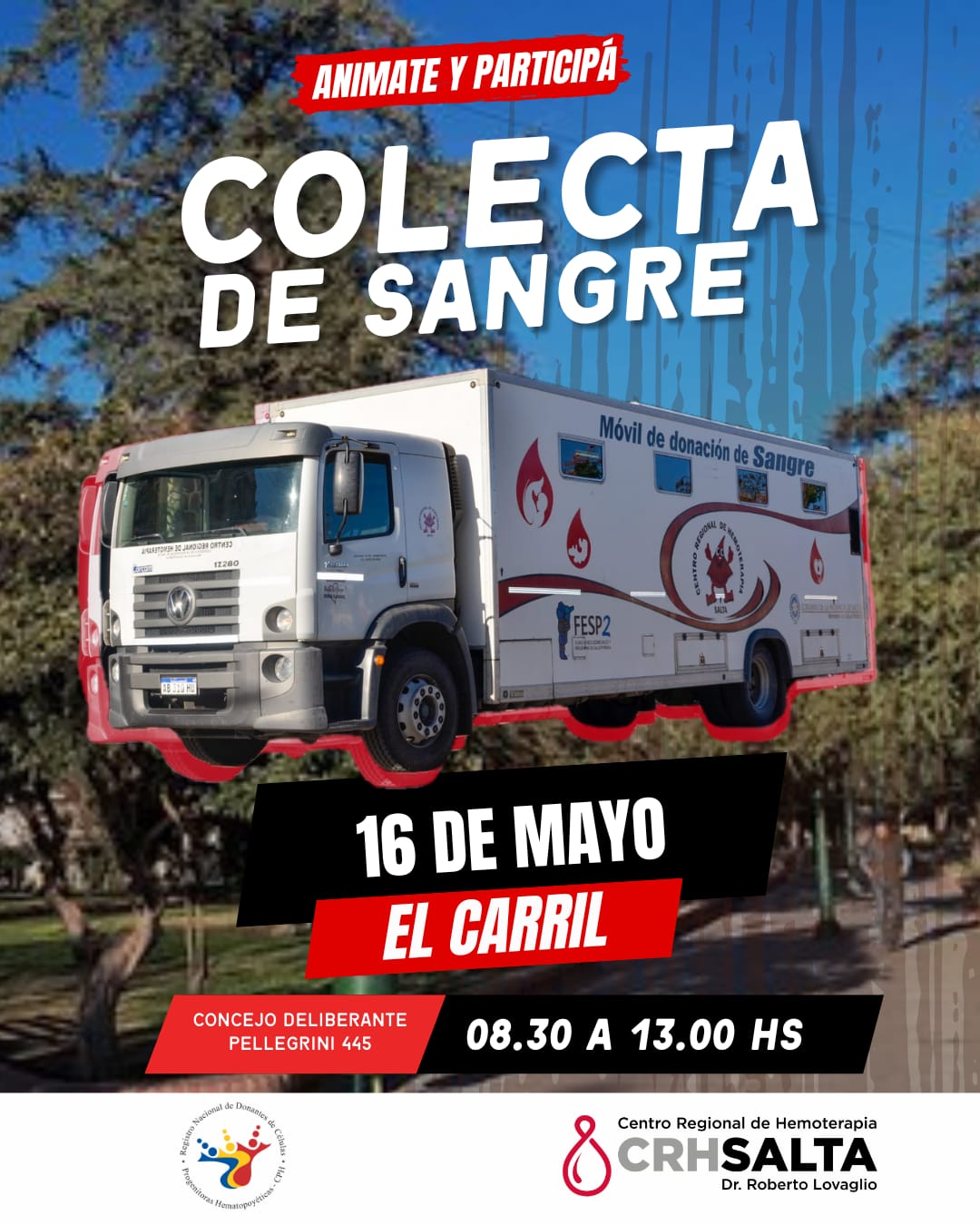 El carril, donar sangre