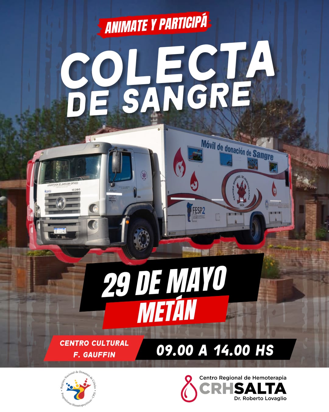Colecta de sangre en Metán