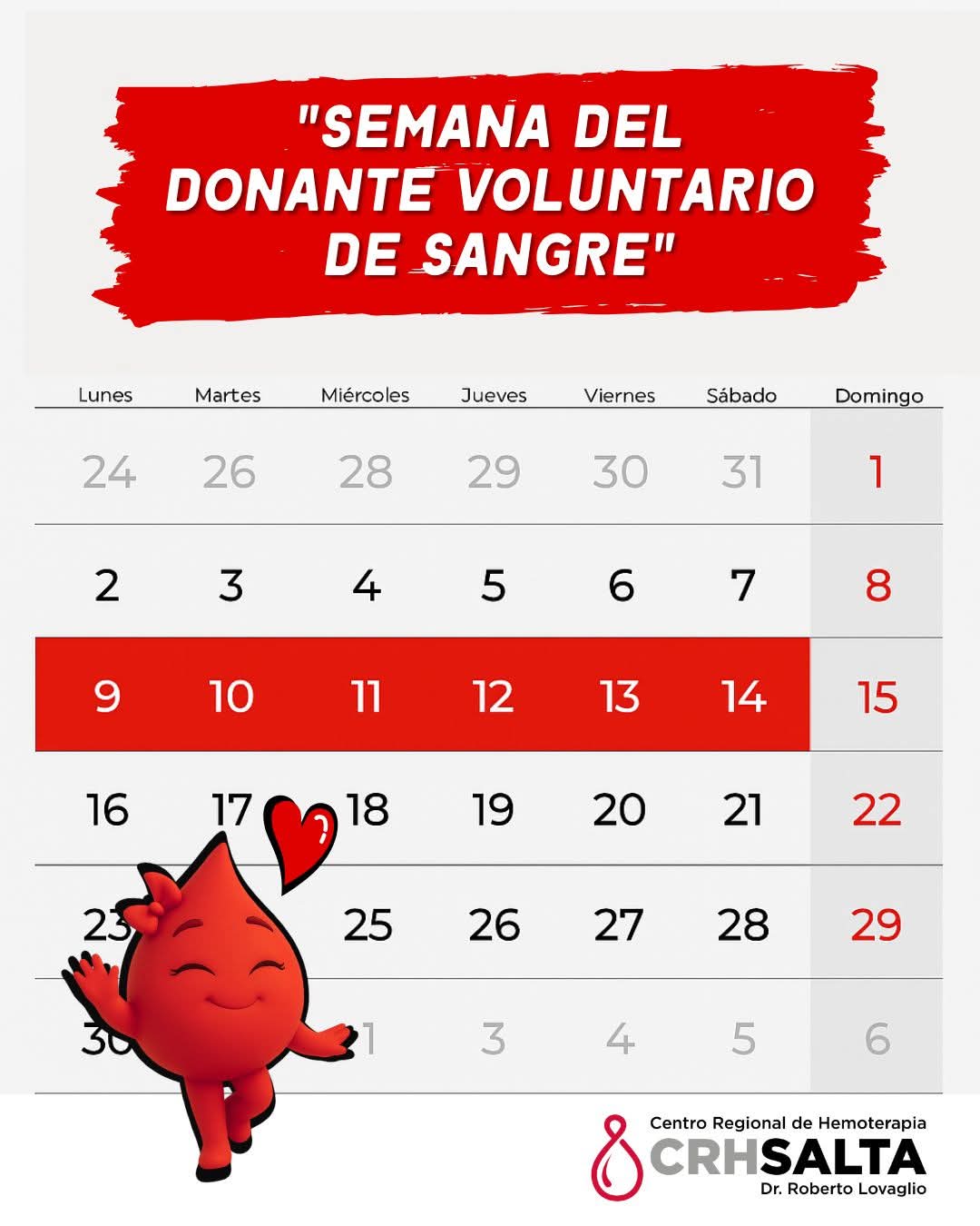 Celebramos la Semana del Donante de Sangre con actividades especiales.