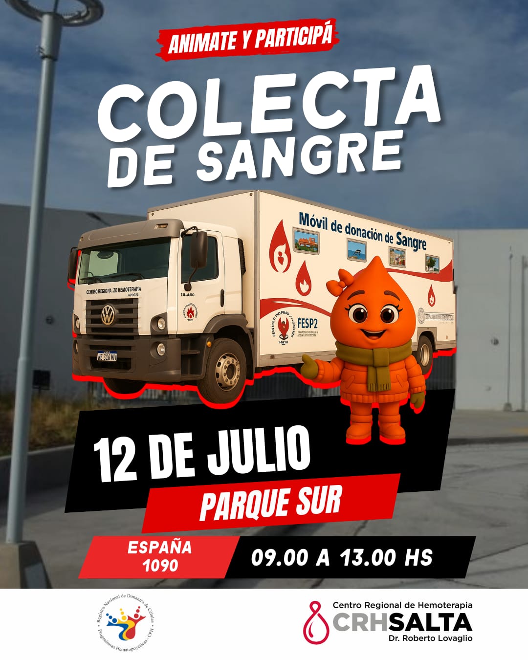 Colecta de sangre en el Parque Sur